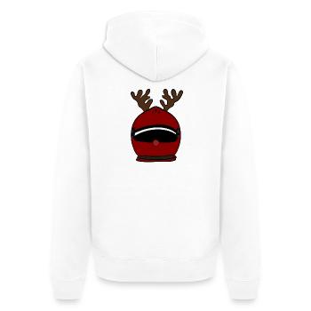 Christmas - Unisex Premium Organic Zip Hoodie - white - Back - Thijin (182cm)