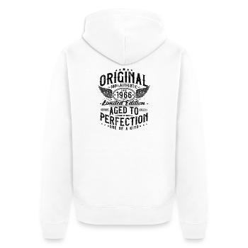 Original_1966_Jahrgang_Geburtstag_Geschenk_Retro - Unisex Premium Organic Zip Hoodie - white - Back - Thijin (182cm)