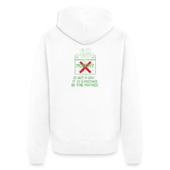 Montagfehler im Matrixkalender - Unisex Premium Organic Zip Hoodie - white - Back - Thijin (182cm)