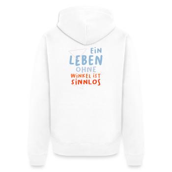 Math Teacher Geometry School Mathematics - Unisex Premium Organic Zip Hoodie - white - Back - Thijin (182cm)