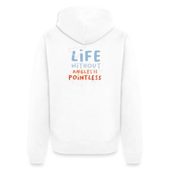 Math Math Teacher Saying Math Teacher Funny - Unisex Premium Organic Zip Hoodie - white - Back - Thijin (182cm)