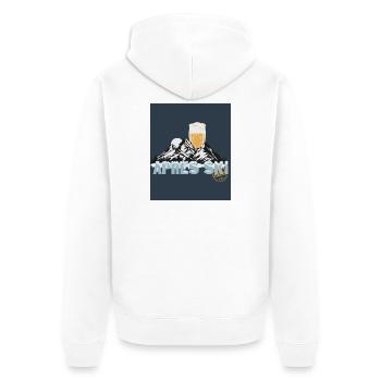 Après Ski Party – Cheers to the slopes! - Unisex Premium Organic Zip Hoodie - white - Back - Thijin (182cm)