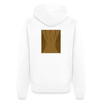 Pferd Bauch faul Halloween Kostüm Lustiges Tier - Unisex Premium Bio Zip Hoodie - Weiß - Hinten - Thijin (182cm)