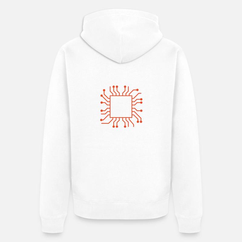 Multitasking Mode – CPU Overload Detected - Veste à capuche bio Premium Unisexe - blanc