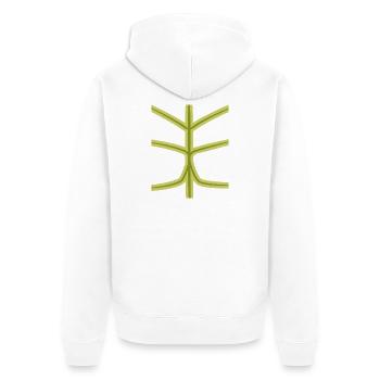 Schildkröte Bauch faul DIY Kostüm Lustiges Tier Halloween - Unisex Premium Bio Zip Hoodie - Weiß - Hinten - Thijin (182cm)