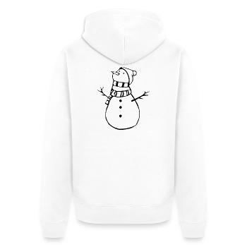 Schneemann_T shirt_Geschenk - Veste à capuche bio Premium Unisexe - blanc - Dos - Thijin (182cm)