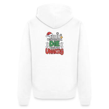 Lieber Weihnachtsmann Unartig Humor - Unisex Premium Bio Zip Hoodie - Weiß - Hinten - Thijin (182cm)