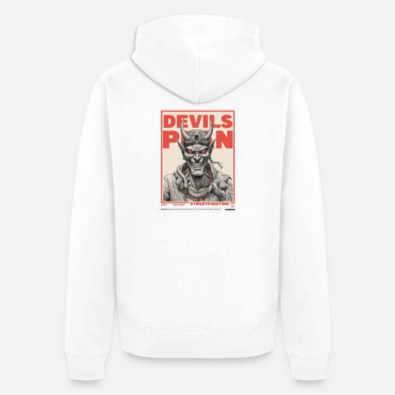 Le plan du diable - Veste à capuche bio Premium Unisexe - blanc