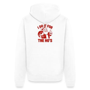 T-shirt de jeu de mots sur le Père Noël - Veste à capuche bio Premium Unisexe - blanc - Dos - Thijin (182cm)