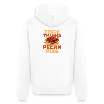 Gâteau Gâteau aux pacanes - Veste à capuche bio Premium Unisexe - blanc - Dos - Thijin (182cm)