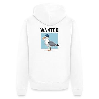 Recherché : Frites Seagull - Veste à capuche bio Premium Unisexe - blanc - Dos - Thijin (182cm)