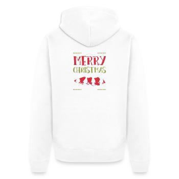 Joyeux Noël - Veste à capuche bio Premium Unisexe - blanc - Dos - Thijin (182cm)