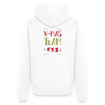 L’équipe X-Mas - Veste à capuche bio Premium Unisexe - blanc - Dos - Thijin (182cm)