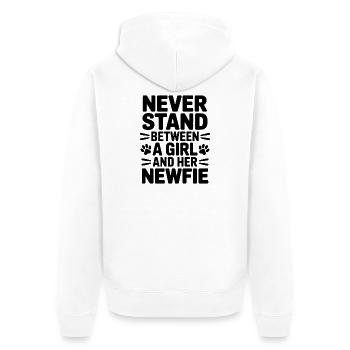 Terre-Neuve disant drôle de Terre-Neuve cadeau - Veste à capuche bio Premium Unisexe - blanc - Dos - Thijin (182cm)