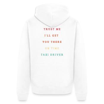 Taxi Chauffeur de taxi - Veste à capuche bio Premium Unisexe - blanc - Dos - Thijin (182cm)