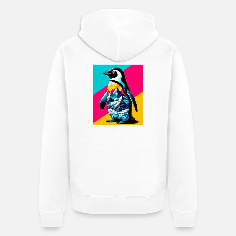 pingouin - Veste à capuche bio Premium Unisexe - blanc