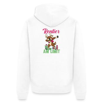 Weihnachtsmann Rentier Weihnachtszeit Weihnachts - Unisex Premium Bio Zip Hoodie - Weiß - Hinten - Thijin (182cm)