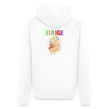 Weihnachtsmann Eule Weihnachtszeit Weihnachts - Unisex Premium Bio Zip Hoodie - Weiß - Hinten - Thijin (182cm)