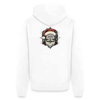 Gothic Santa Skull Christmas - Unisex Premium Organic Zip Hoodie - white - Back - Thijin (182cm)