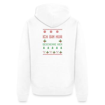 Weihnachtsmann Weihnachtszeit Lustige Weihnachts - Unisex Premium Bio Zip Hoodie - Weiß - Hinten - Thijin (182cm)