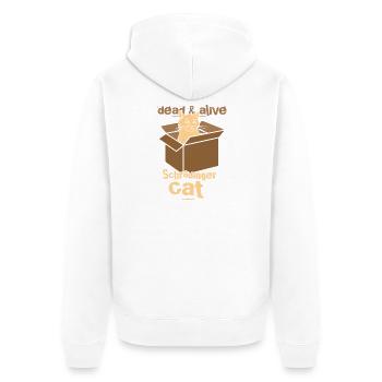 Le chat de Schrödinger - Veste à capuche bio Premium Unisexe - blanc - Dos - Thijin (182cm)