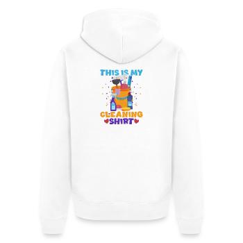 C’est ma chemise de nettoyage - Veste à capuche bio Premium Unisexe - blanc - Dos - Thijin (182cm)