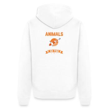 Je ne couche qu’avec des poissons koi et des amateurs d’humour animalier - Veste à capuche bio Premium Unisexe - blanc - Dos - Thijin (182cm)