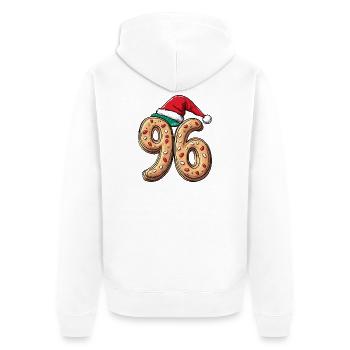 96 Biscuit Noël - Veste à capuche bio Premium Unisexe - blanc - Dos - Thijin (182cm)