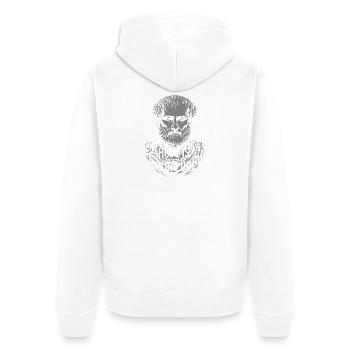 Aristoteles: Hope Wach-Traum - Unisex Premium Bio Zip Hoodie - Weiß - Hinten - Thijin (182cm)