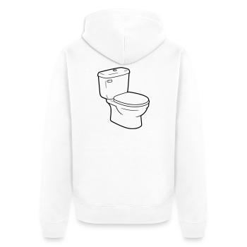 Toilet Toilet Toilet Sanitary Vector - Unisex Premium Organic Zip Hoodie - white - Back - Thijin (182cm)
