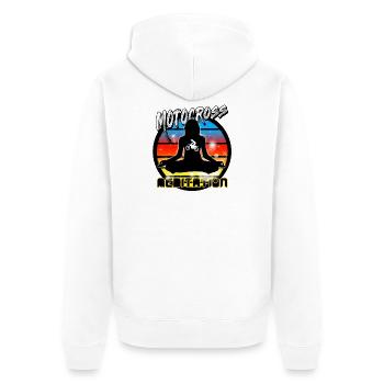 Motocross Fille - Veste à capuche bio Premium Unisexe - blanc - Dos - Thijin (182cm)