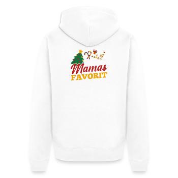 Weihnachtsmann Mamas Favorit Weihnachten - Unisex Premium Bio Zip Hoodie - Weiß - Hinten - Thijin (182cm)