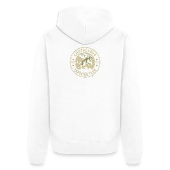 Chupacabra Pursuit Team Funny Cryptid Chupac - Unisex Premium Organic Zip Hoodie - white - Back - Thijin (182cm)