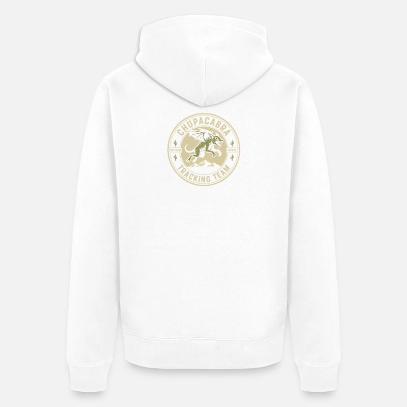 Chupacabra Pursuit Team Drôle Cryptide Chupac - Veste à capuche bio Premium Unisexe - blanc