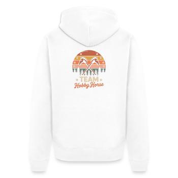 Hobby Horsing - Veste à capuche bio Premium Unisexe - blanc - Dos - Thijin (182cm)