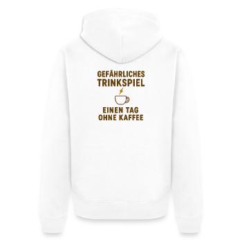 Jeu dangereux à boire sans café - Veste à capuche bio Premium Unisexe - blanc - Dos - Thijin (182cm)