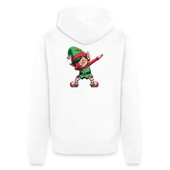 Dabbing Weihnachts Elf Dab Weihnachten - Unisex Premium Bio Zip Hoodie - Weiß - Hinten - Thijin (182cm)