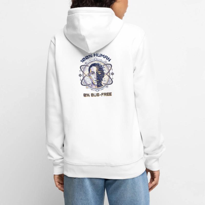 Human Glitch Code Unisex Premium Organic Zip Hoodie