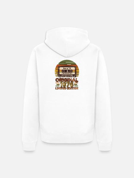 Édition Originale Édition Limitée 1976 Meilleur des 76 - Veste à capuche bio Premium Unisexe - blanc