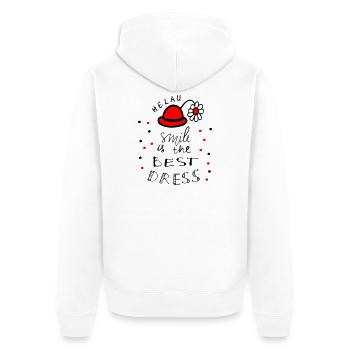 Carnaval Helau - Veste à capuche bio Premium Unisexe - blanc - Dos - Thijin (182cm)
