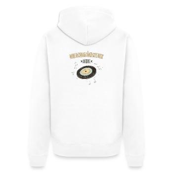 Meine Nachbarn hören gute Musik – Meine - Unisex Premium Bio Zip Hoodie - Weiß - Hinten - Thijin (182cm)