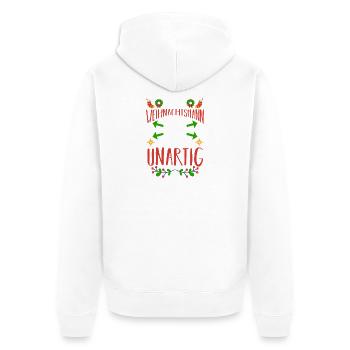 Bogenschütze Bogensport Bogenschießen - Unisex Premium Bio Zip Hoodie - Weiß - Hinten - Thijin (182cm)