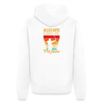 Archery Archery Archery - Unisex Premium Organic Zip Hoodie - white - Back - Thijin (182cm)