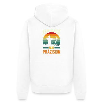 Archery Archery Archery - Unisex Premium Organic Zip Hoodie - white - Back - Thijin (182cm)