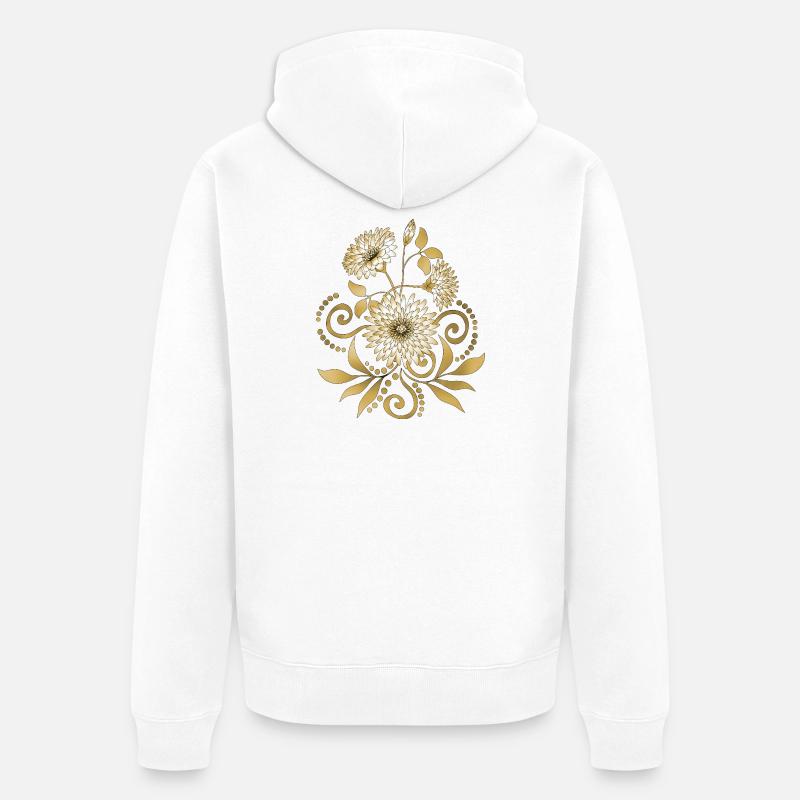 Fleur - Veste à capuche bio Premium Unisexe - blanc