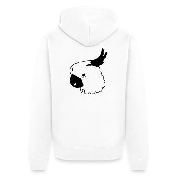 Perroquet - Veste à capuche bio Premium Unisexe - blanc - Dos - Thijin (182cm)