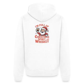 Weihnachts-Whiskey-Weihnachtsgeist - Unisex Premium Bio Zip Hoodie - Weiß - Hinten - Thijin (182cm)