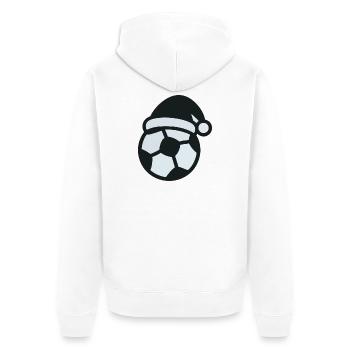 Sports de Noël avec bonhomme de neige de football - Veste à capuche bio Premium Unisexe - blanc - Dos - Thijin (182cm)