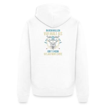 Mittelalter Schildwall Mittelaltermarkt Wikinger - Unisex Premium Bio Zip Hoodie - Weiß - Hinten - Thijin (182cm)