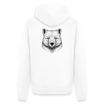 Wombat - Veste à capuche bio Premium Unisexe - blanc - Dos - Thijin (182cm)
